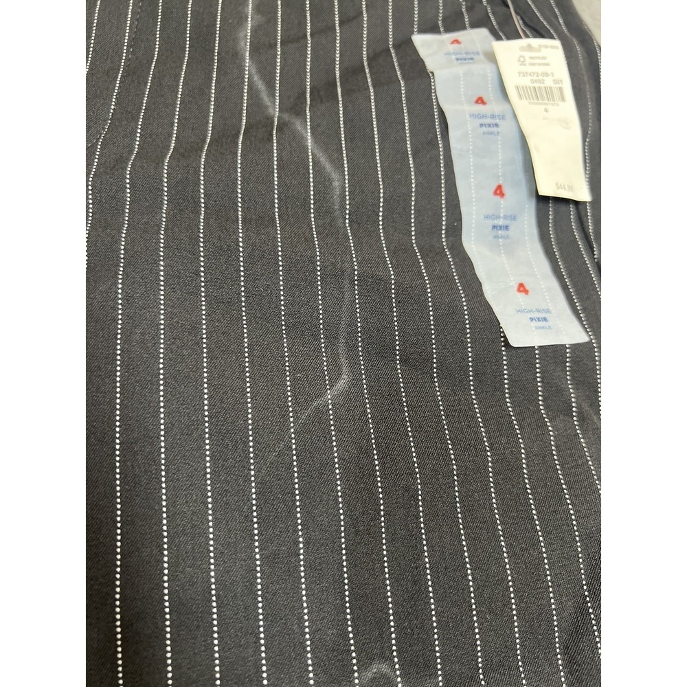 Old Navy Women's High-Rise Pixie Ankle Pants Size 4 Black Pinstripe NWT Stretch - Picture 5 of 9